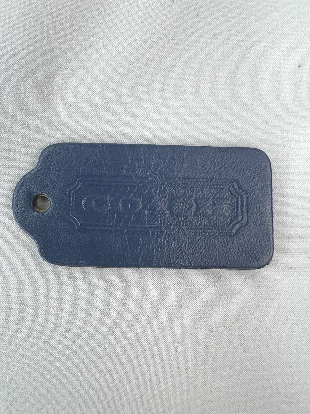 Vintage 90s Coach Leather Hangtag Replacement | Denim / Chambray Blue